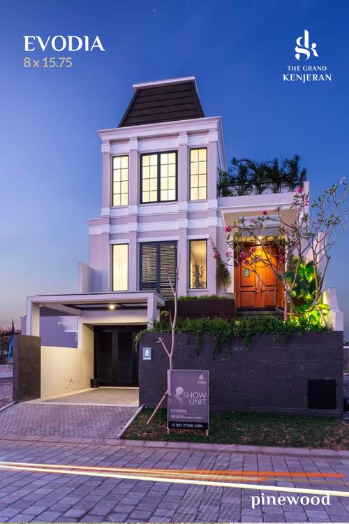 foto tampak rumah tipe EVODIA perumahan The Grand Kenjeran