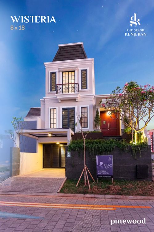 foto tampak rumah tipe WISTERIA perumahan The Grand Kenjeran