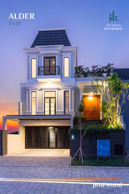 foto tampak rumah tipe ALDER perumahan The Grand Kenjeran