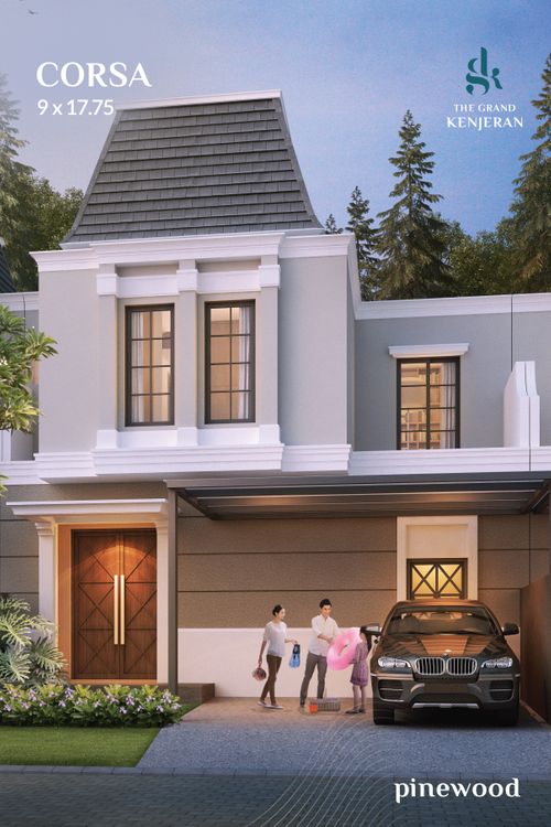 foto tampak rumah tipe CORSA perumahan The Grand Kenjeran