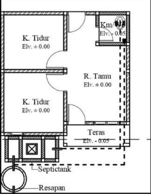 foto denah rumah tipe 36 / 70 perumahan AKASIAGIRI LAND