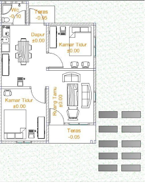 foto denah rumah tipe 36 perumahan PERUMAHAN ALAM LESTARI