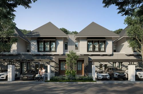 foto tampak rumah tipe NEW ARIZONA D perumahan OAKWOOD PARK CITRALAND