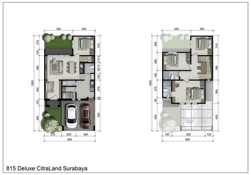 foto denah rumah tipe NEW ARIZONA D perumahan OAKWOOD PARK CITRALAND