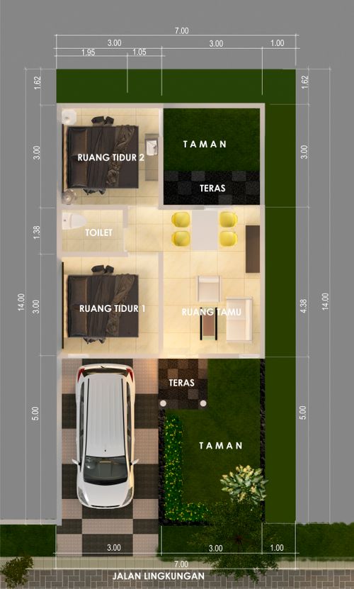 foto denah rumah tipe 36 perumahan ADISUCIPTO RESIDENCE
