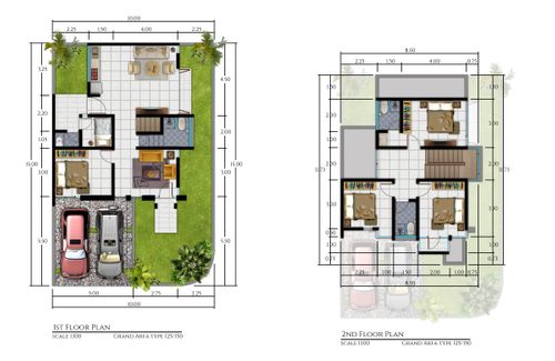foto denah rumah tipe The Corner perumahan GRAND ARFA RESORT