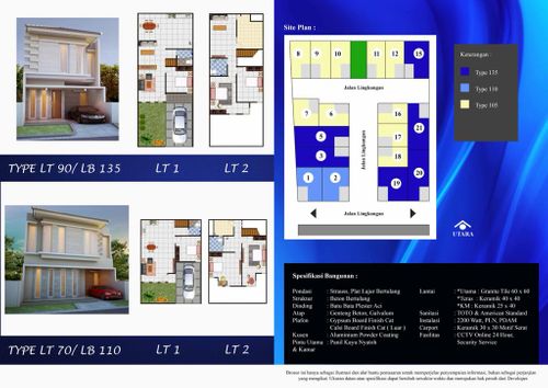 foto denah rumah tipe VDI 3 perumahan graha anugrah 1