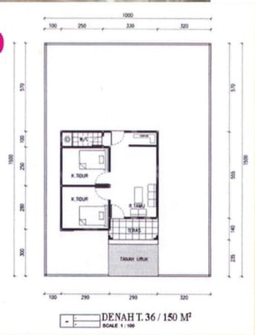 foto denah rumah tipe 36 perumahan BATOLA RESIDENCE TAHAP 4