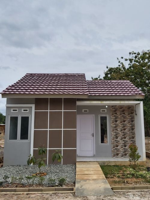 foto tampak rumah tipe 36 / 84 perumahan Pelita Borang Residence