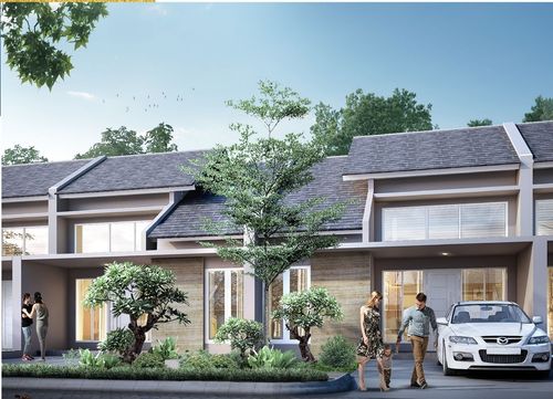 foto tampak rumah tipe 55/184 perumahan TAMAN PONDOK LEGI / PT. KARYA MAKMUR