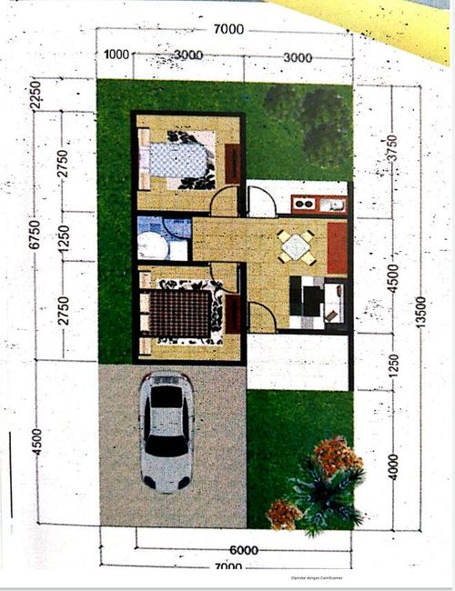 foto denah rumah tipe 36 perumahan BTN BUMI LASOANI INDAH TAHAP 4