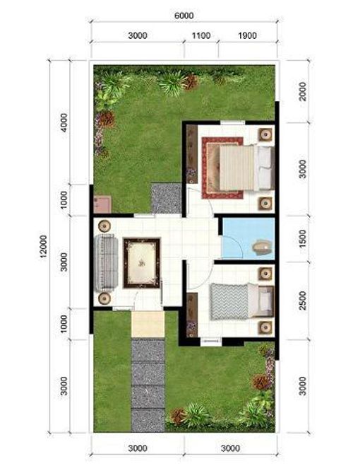 foto denah rumah tipe 30 perumahan MUTIARA JAYA 2