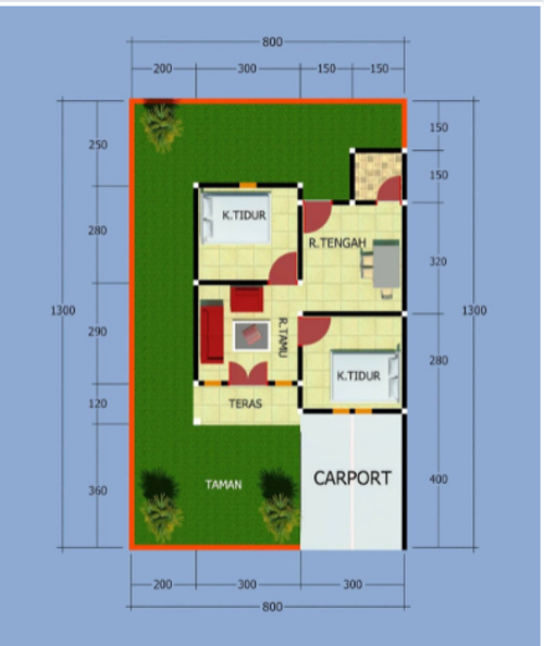 foto denah rumah tipe 36 perumahan PRADANA RESIDENCE V