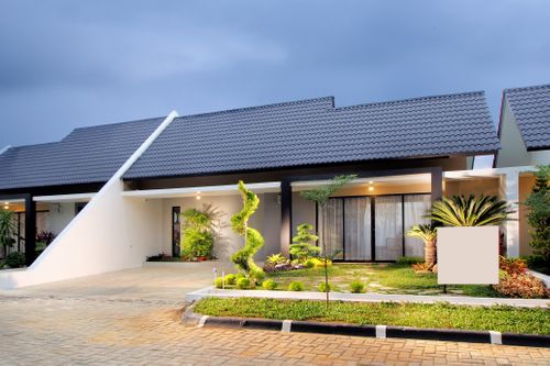 foto tampak rumah tipe New Sapphire perumahan The Visenda Residence.