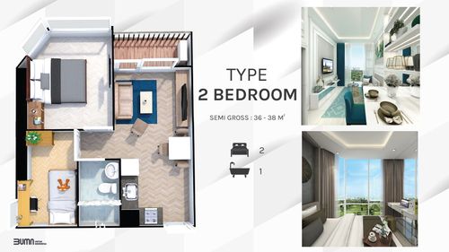 foto tampak rumah tipe 2 BEDROOM perumahan APARTEMEN VASAKA NINES