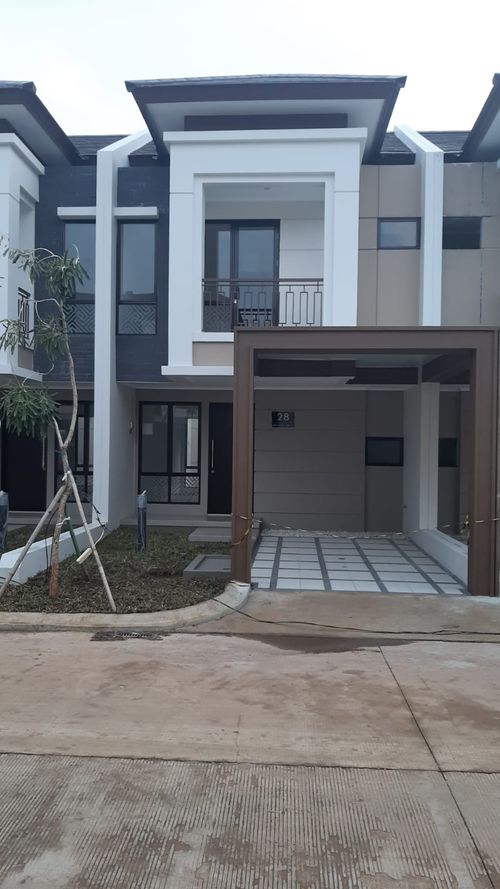 foto tampak rumah tipe AMAGRIYA DWI perumahan Podomoro Park Bandung