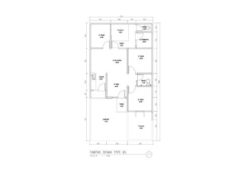 foto denah rumah tipe 65/105 perumahan BUANA SUITES BEBEDAHAN