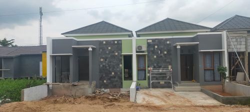 foto tampak rumah tipe 42 perumahan Pondok Melati Albanjary