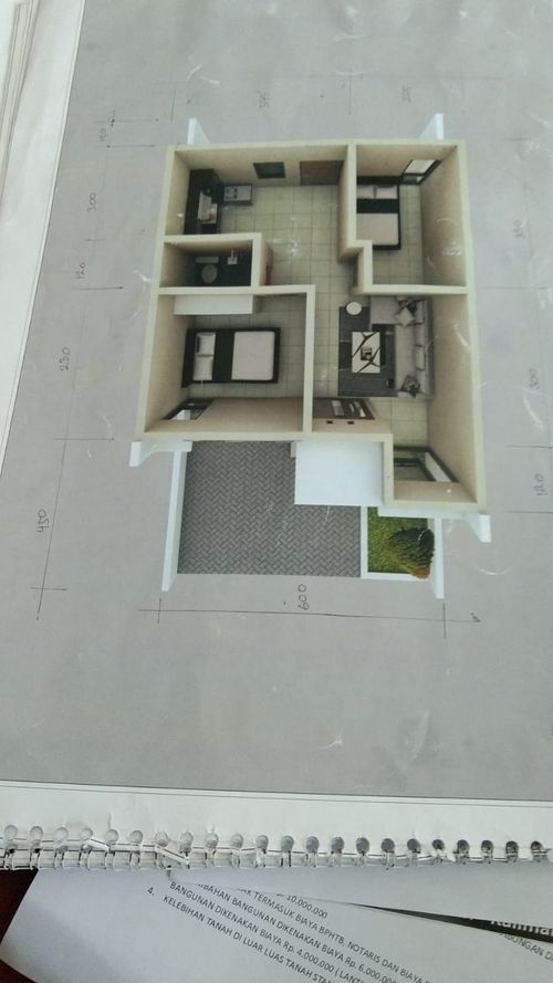 foto denah rumah tipe 42 perumahan Pondok Melati Albanjary