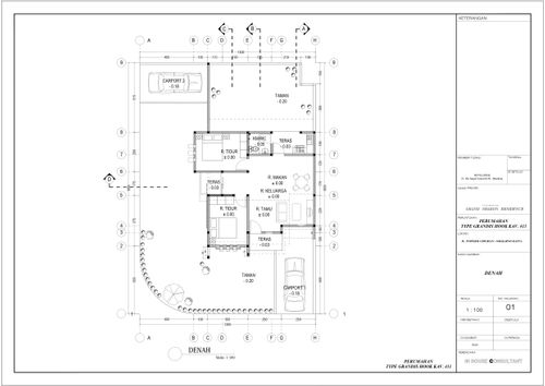 foto denah rumah tipe GRANDIS perumahan GRAND SHARON RESIDENCE tahap 1 dan 2