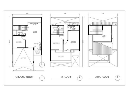 foto denah rumah tipe 7x12 perumahan Wisteria