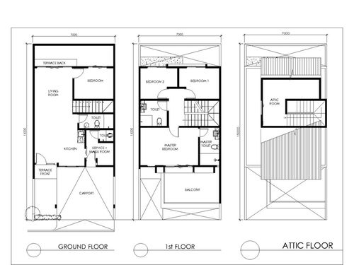 foto denah rumah tipe 7x15 perumahan Wisteria