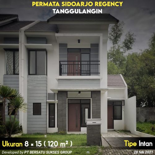 foto tampak rumah tipe INTAN (8x15) perumahan PERMATA SIDOARJO REGENCY