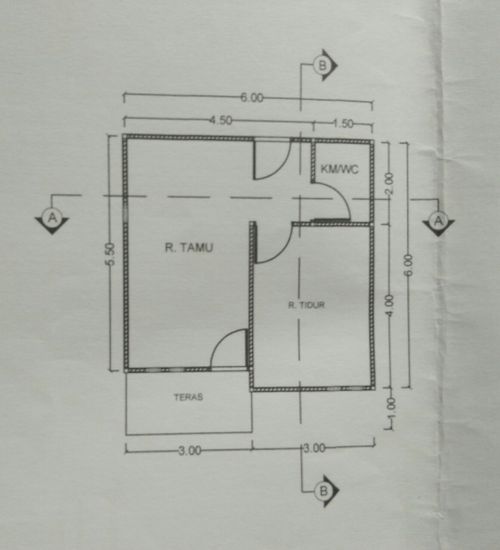 foto denah rumah tipe 36 perumahan PESONA KARYA RESIDENCE