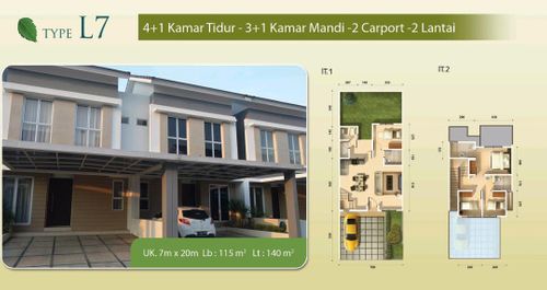 foto tampak rumah tipe 115/273 perumahan Jakarta Garden City