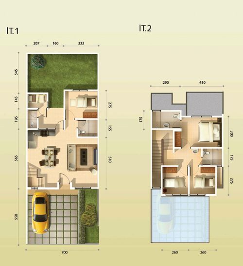 foto denah rumah tipe 115/273 perumahan Jakarta Garden City