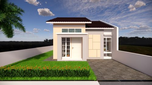 foto tampak rumah tipe 45 perumahan SEKEP INDAH PERMAI