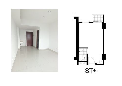 foto denah rumah tipe Studio + perumahan Apartemen Thamrin District Bekasi