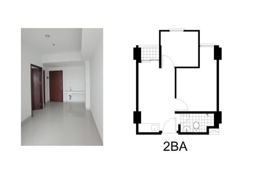 foto denah rumah tipe 2 Bedroom A perumahan Apartemen Thamrin District Bekasi