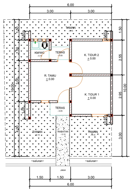 foto denah rumah tipe E12A-15 perumahan Kepuren Residence 4
