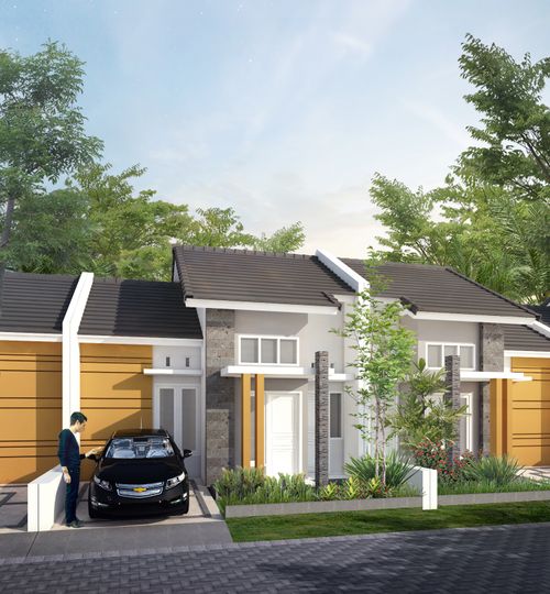 foto tampak rumah tipe 48/78 perumahan D ALLAMANDA REGENCY 2