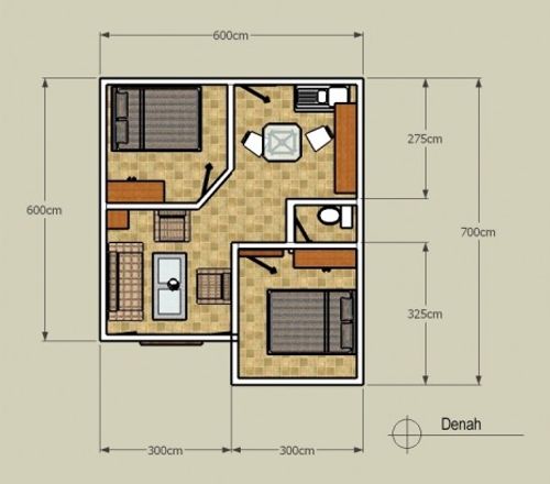 foto denah rumah tipe 36 perumahan Perumahan Gria Giri Bhuwana