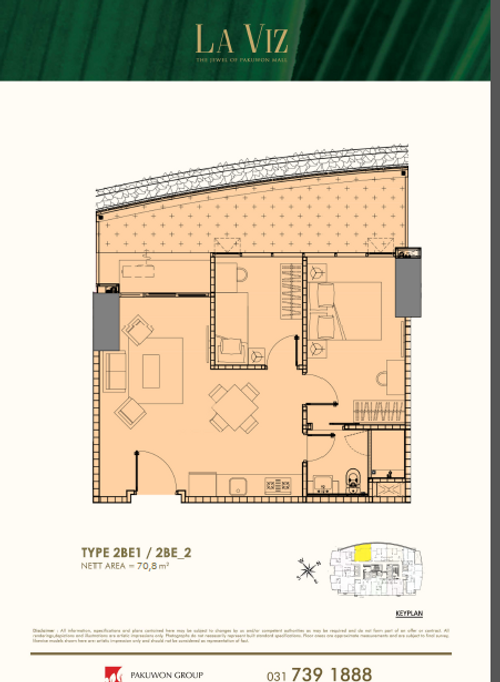 foto denah rumah tipe 2BE1/2BE_2 perumahan LA VIZ