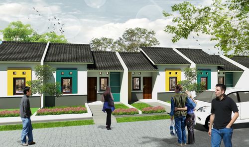 foto tampak rumah tipe Geranium Subsidi perumahan PERMATA MUTIARA MAJA - CLUSTER SAPHIRE & SAPHIRE 2