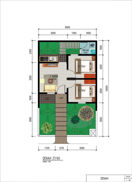 foto denah rumah tipe Geranium Subsidi perumahan PERMATA MUTIARA MAJA - CLUSTER SAPHIRE & SAPHIRE 2