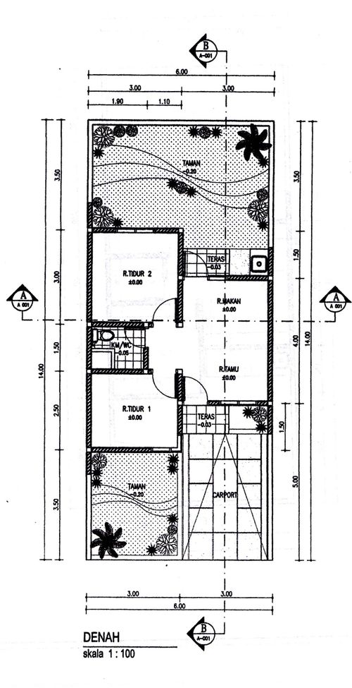 foto denah rumah tipe 36 perumahan VILLA CASABLANCA