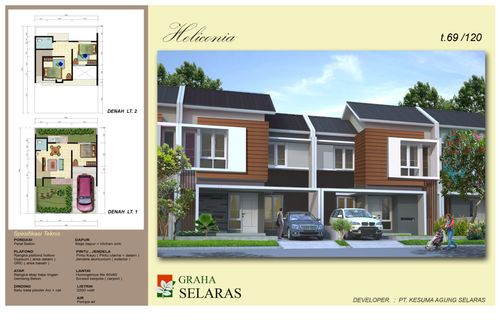 foto denah rumah tipe 69 GS perumahan PERUMAHAN GRAHA SELARAS