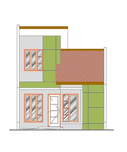 foto tampak rumah tipe 30 B11 - 5 perumahan VILLA CASABLANCA