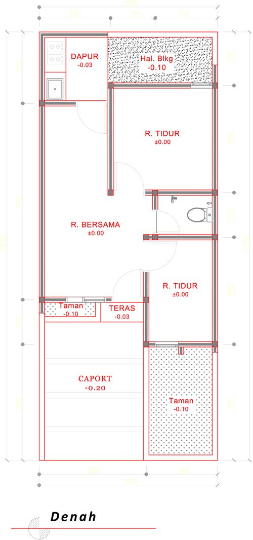 foto denah rumah tipe 36 Candella (327) perumahan G-Land Katapang Residence 1