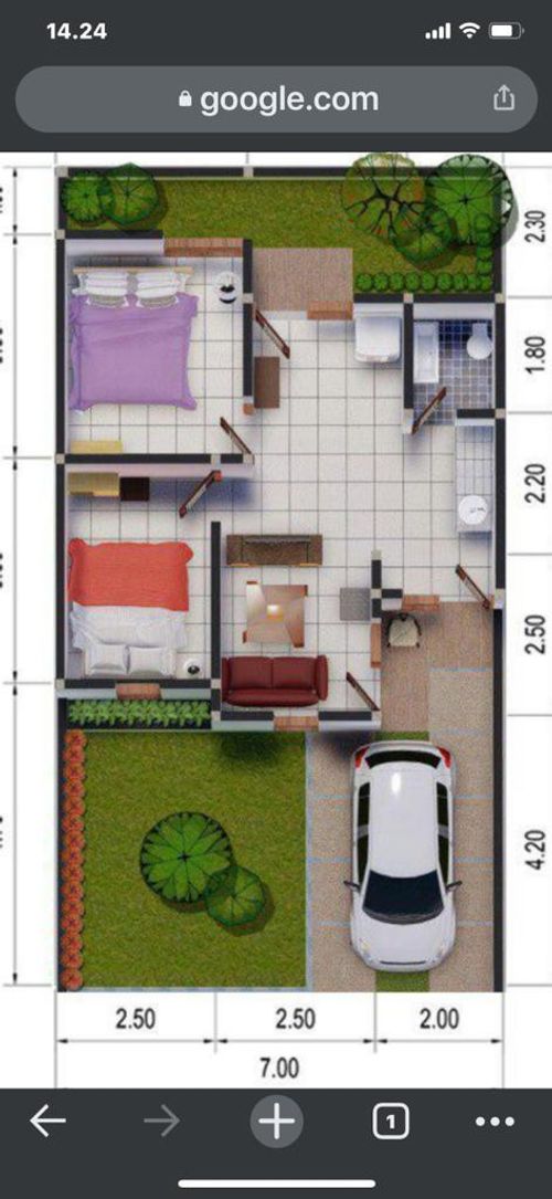 foto denah rumah tipe 48 perumahan Green View Sidodadi