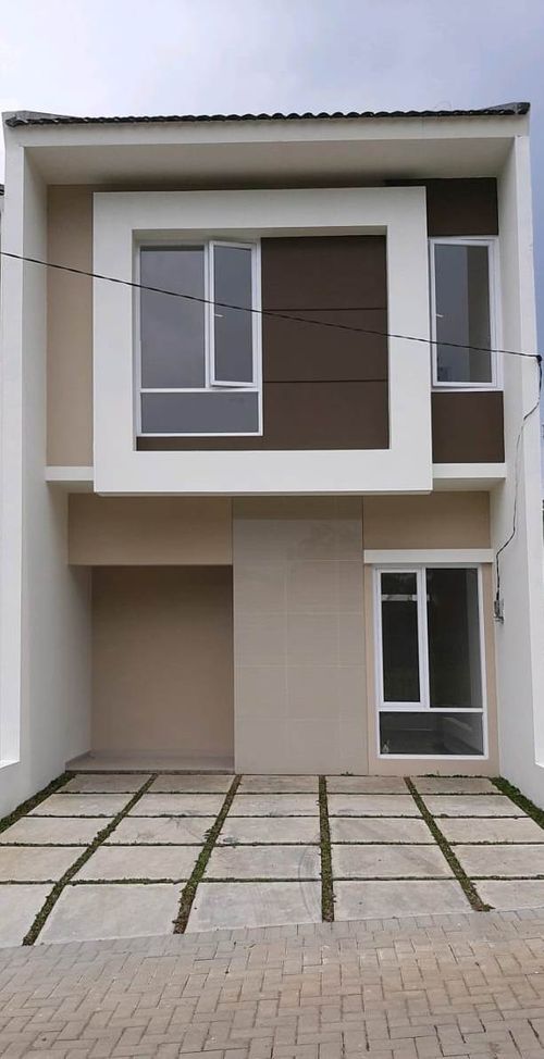 foto tampak rumah tipe 60 Tulip perumahan The Green Padasuka