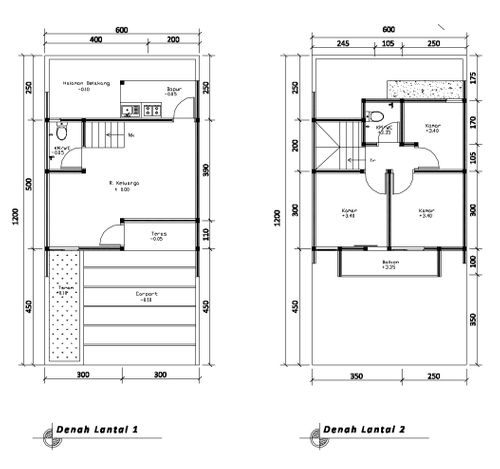 foto denah rumah tipe 60 Compact (464) perumahan G-Land Katapang Residence 2