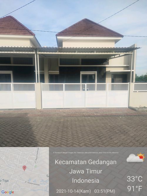 foto tampak rumah tipe A1 perumahan SUN FLOWER JUANDA