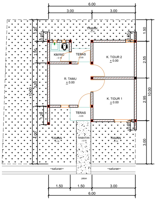 foto denah rumah tipe F05-22 perumahan Kepuren Residence 4