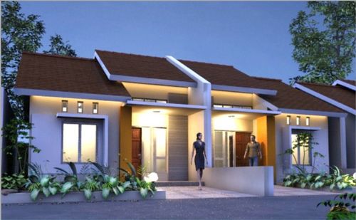 foto tampak rumah tipe ASPEN perumahan GEDAWANG PERMAI III