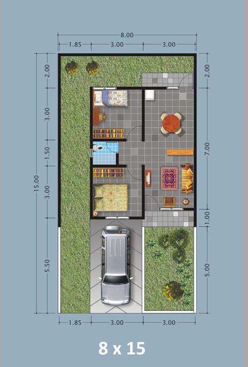 foto denah rumah tipe ASPEN perumahan GEDAWANG PERMAI III